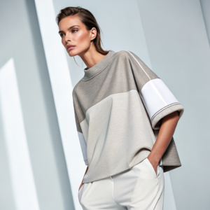 Dual-Tone Contemporary Boxy Top