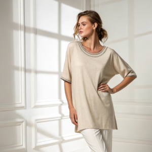 Beige Oversized Comfort Top