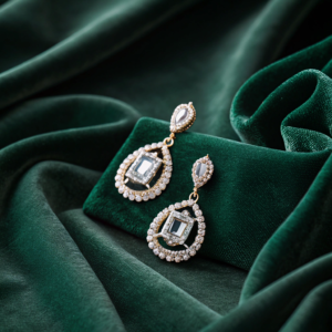 Emerald-Inspired Artificial Teardrop Earrings