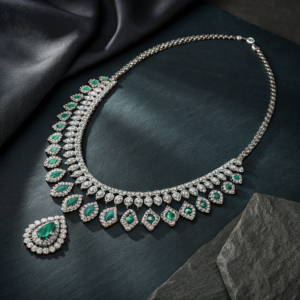 Green Stone Artificial Bridal Necklace